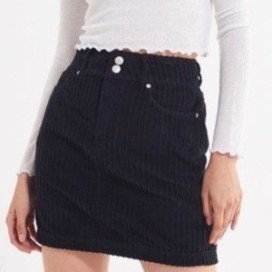 BDG Urban Outfitters Black Mini Corduroy Skirt